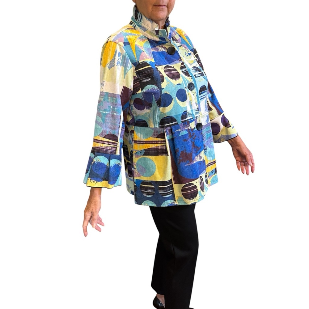 Ali Miles Multicolor Abstract Jacket - Picture 4 of 9